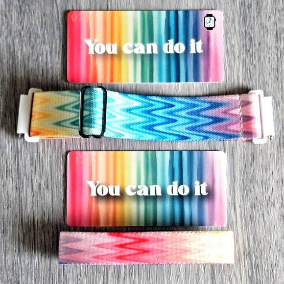 ZOX "YOU CAN DO IT" #1733 & #758 wristband & 20mm ANDROID SAMSUNG watchband DUO - Picture 1 of 11